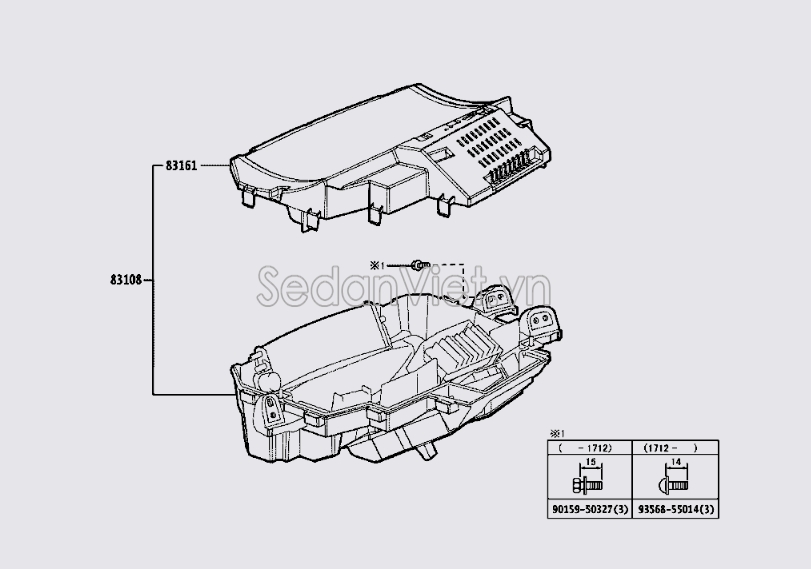 Mặt đồng hồ táp lô phụ 8310848090