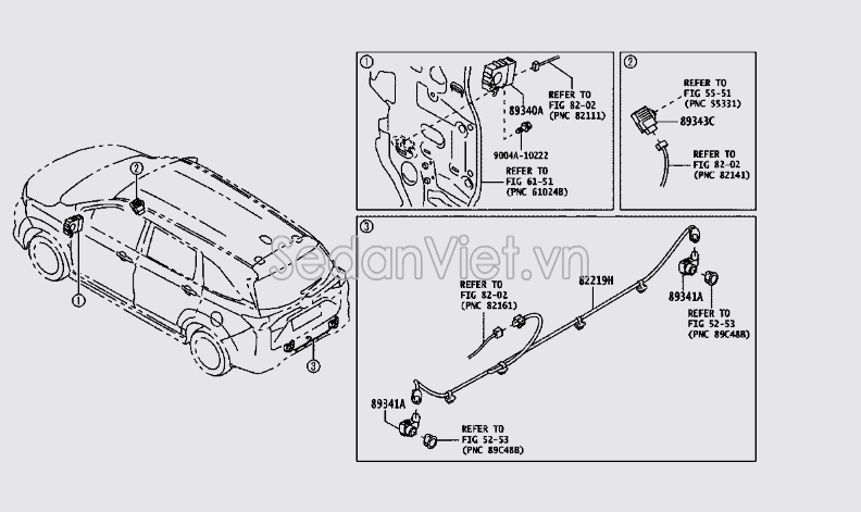 Cảm biến báo lùi 89341BZ350C1