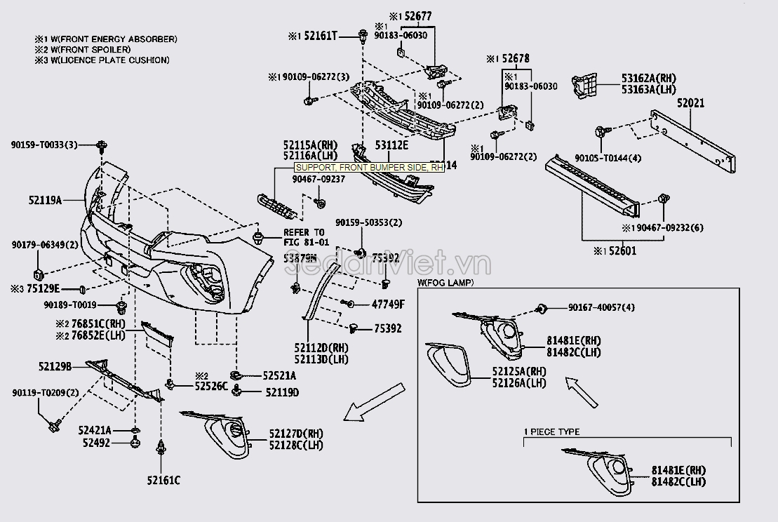 Ốp đèn gầm 521280K340