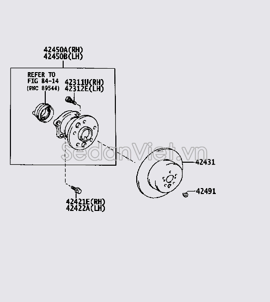 Cụm bi moay ơ 4246006011