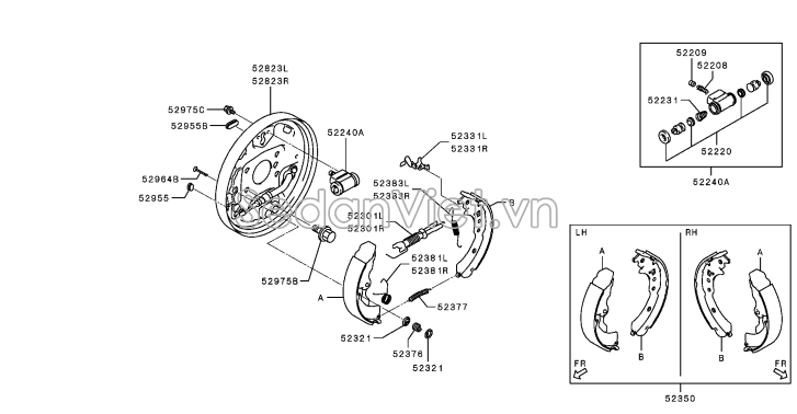 Xi lanh phanh tay 4600A467