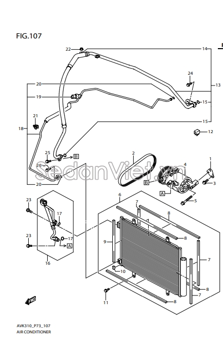 Ống ti ô điều hòa 9573184M10000