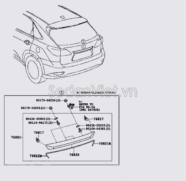 Nẹp cốp hậu 7680148230