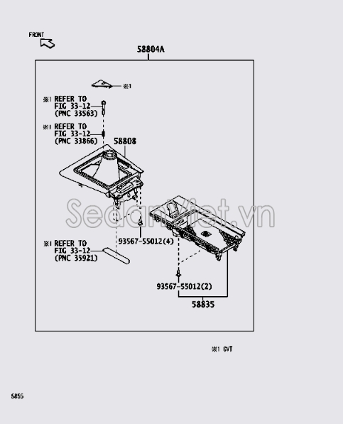 Chụp bụi cần đi số 58808BZ050C1