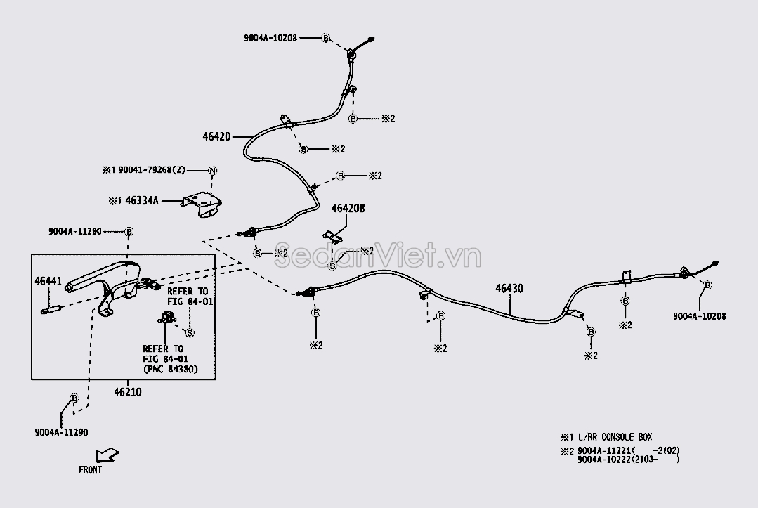 Dây giật phanh tay 46430BZ190