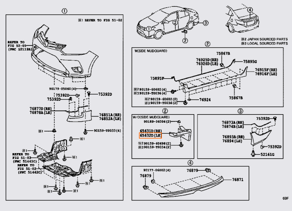 Ốp body kit cản trước 656310D070