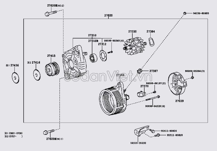 Tiết chế máy phát điện 2736031290