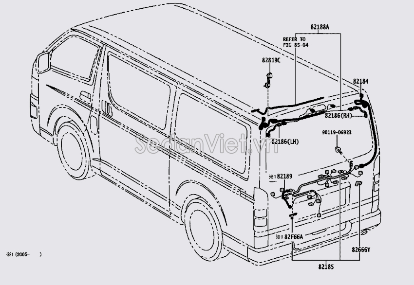 Dây điện cánh cửa cốp hậu 821880L011