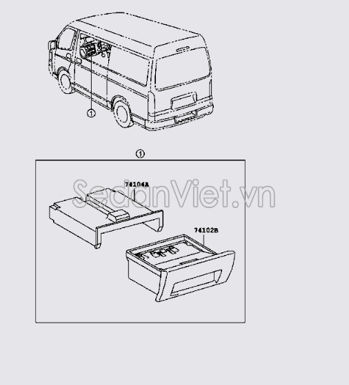 Khay đựng đồ trong xe 7410226070B0