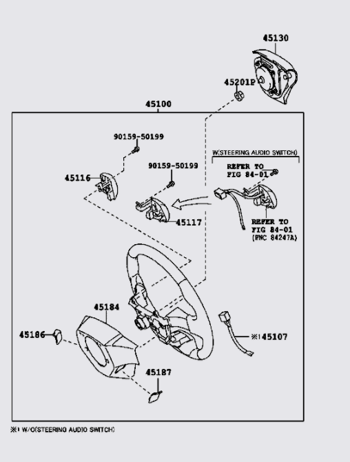 Nhựa ốp cổ vô lăng 451840D150E0