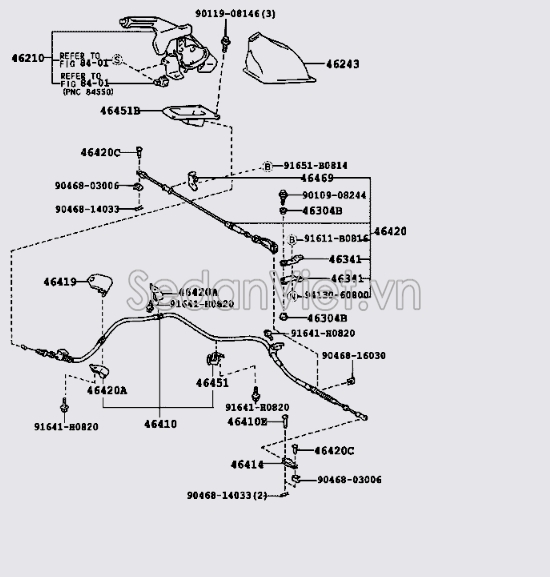 Cần giật phanh tay 4621060212C0