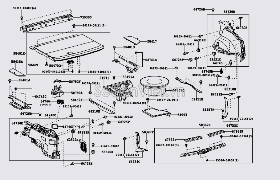 Ốp táp bi cốp sau 5841848030A2