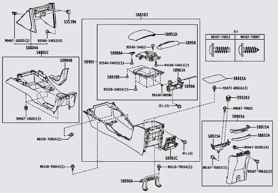 Nắp hộp tì tay 58905KK060C0