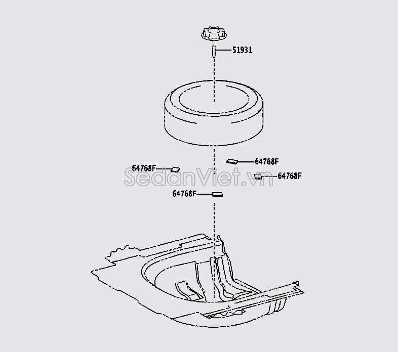 Khóa lốp dự phòng 5193122040