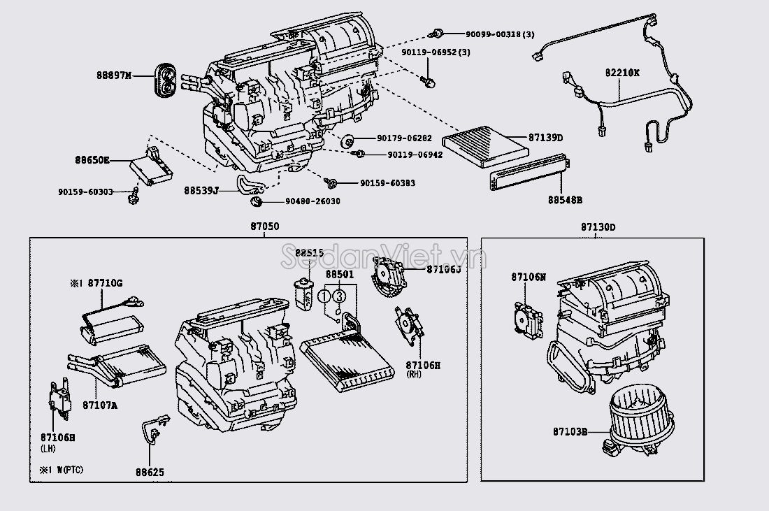 Motor quạt gió điều hòa 8710342100