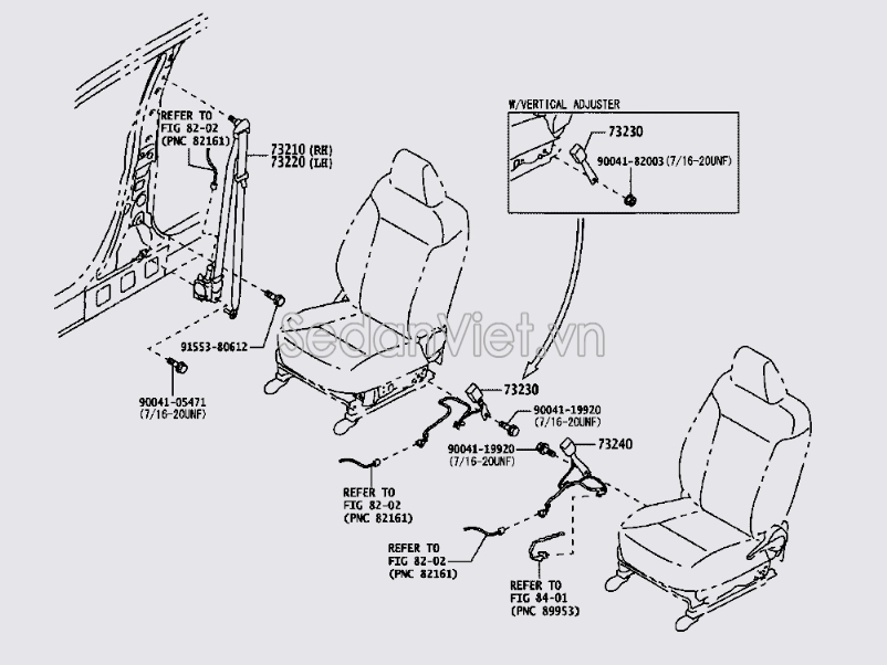 Dây đai an toàn ghế trước 73210BZ590C1