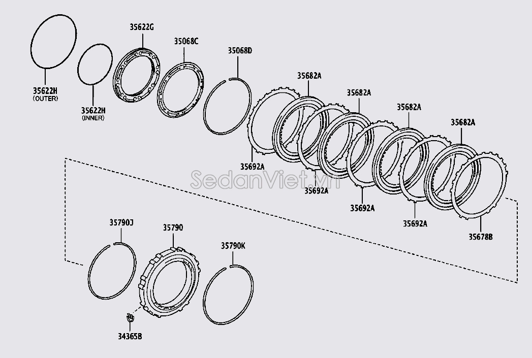 Piston hộp số tự động 3562233050