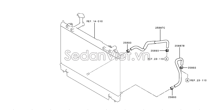 Ống dẫn dầu trong hộp số tự động 21631W000P