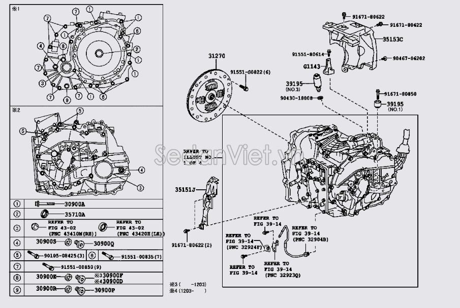 Bộ giảm chấn hộp số 3127048020