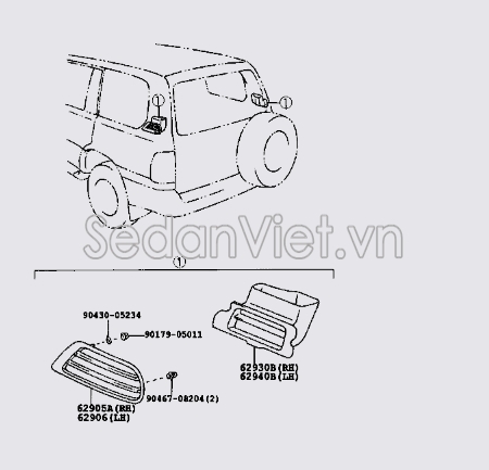 Lỗ thoát khí mùi trong xe 6290560050