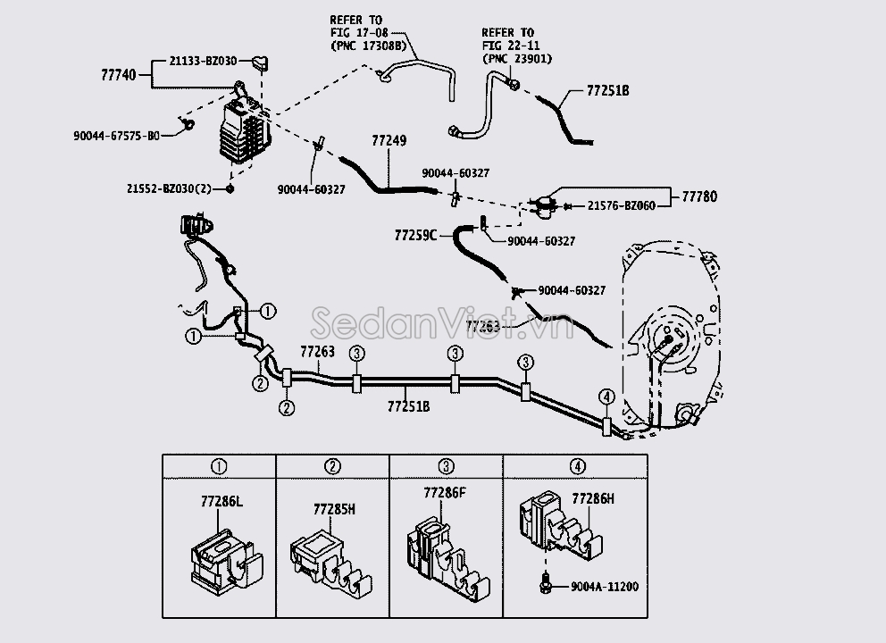 Ống dẫn xăng lên dàn bép phun 77251BZ380