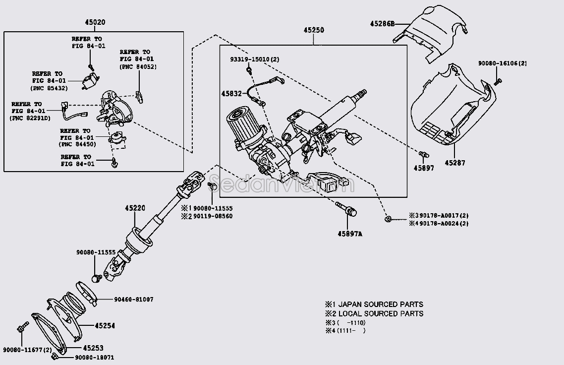 Nhựa ốp vô lăng sau 452870T020C0