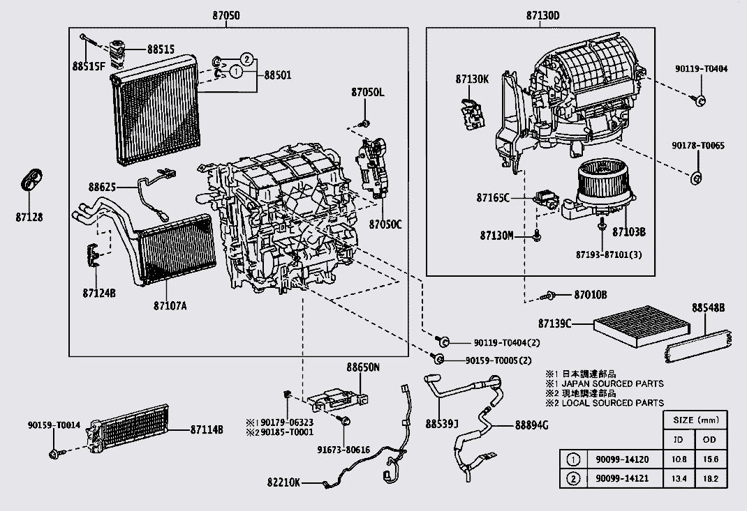 Hộp quạt gió giàn lạnh 871300K630