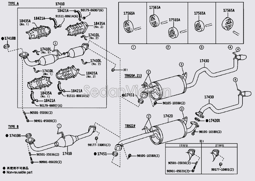 Cao su treo ống xả 1756528010