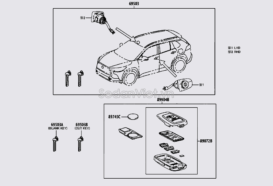 Chìa khóa điện liền romote 8990H0A060