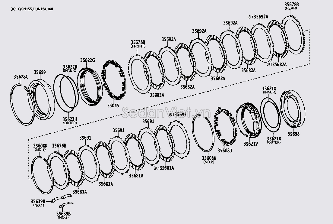 Piston hộp số tự động 356220K020