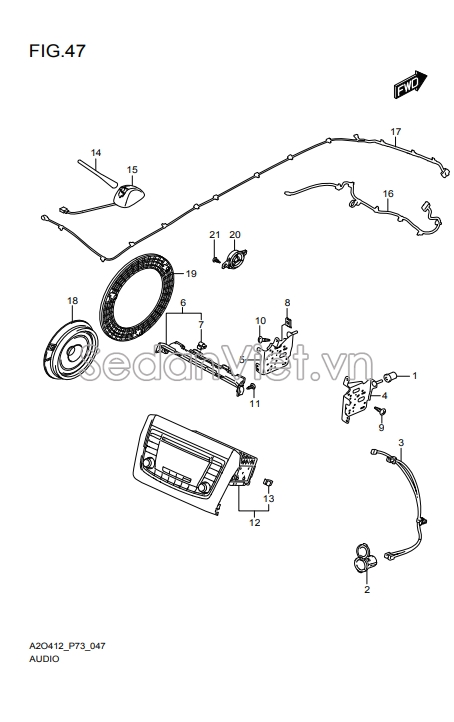 Loa cánh cửa 3910257R00000