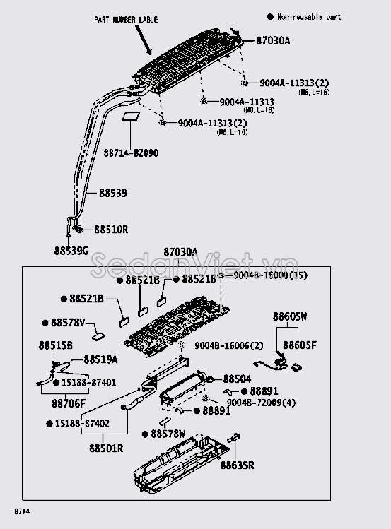 Hộp giàn lạnh sau 87030BZ200