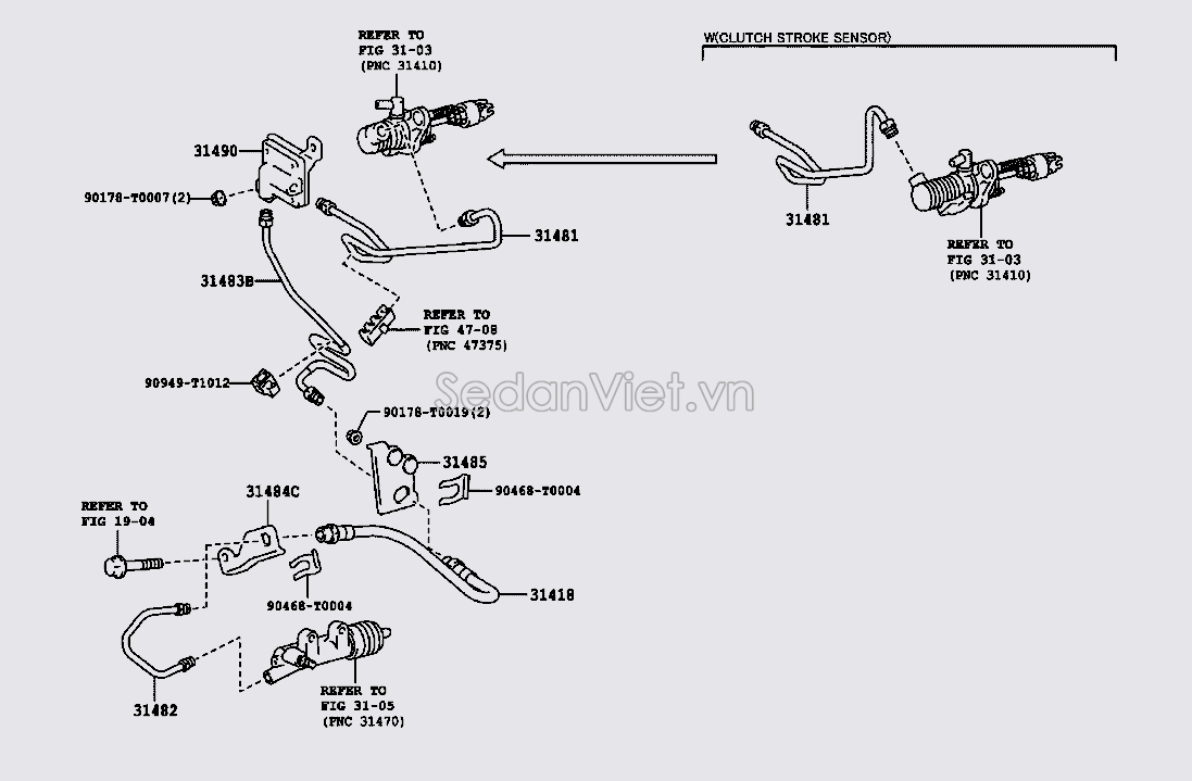 Ống ti ô dẫn dầu côn 31481KK050