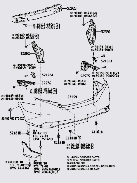 Nẹp cài đoạn đoạn ngắn 521550D070