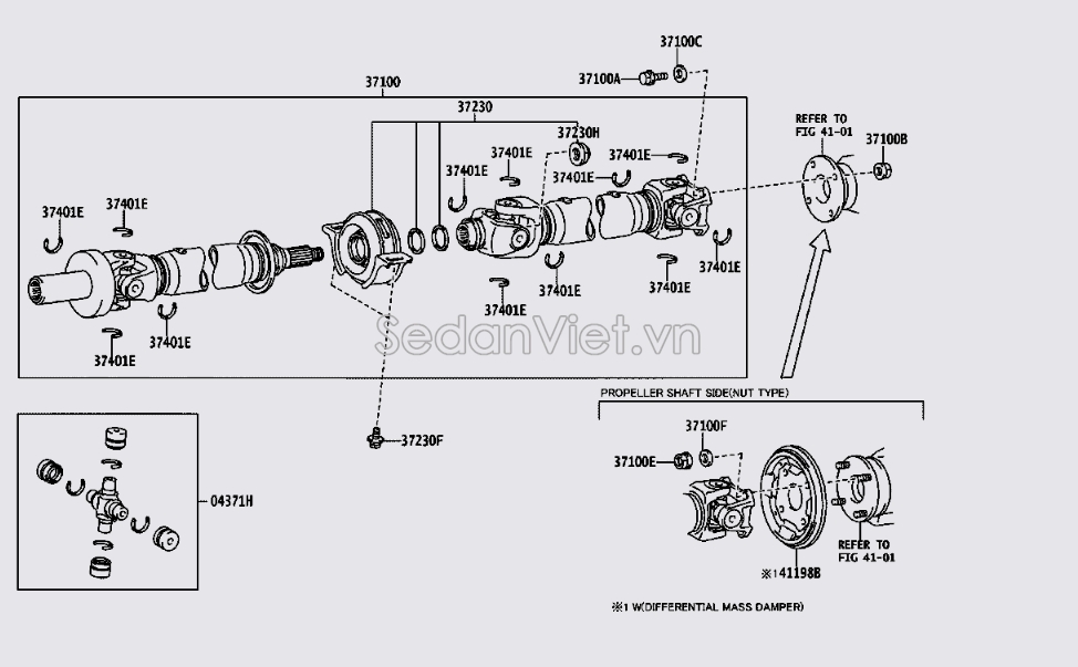 Trục các đăng lái 371400K020