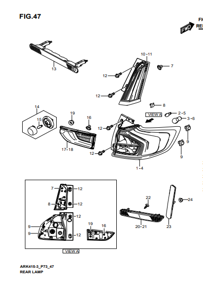 Đèn soi biển số 3591067L22000