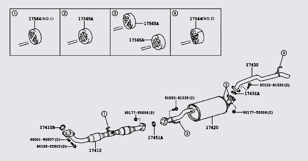 Ống xả đoạn cuối 174050C150