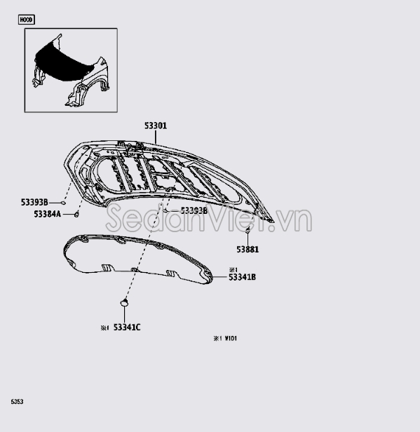 Nắp ca pô 53301BZ420