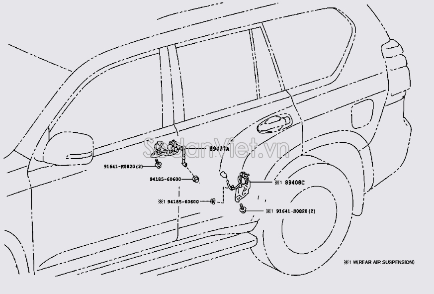 Cảm biến nâng hạ đèn pha Toyota Land Cruiser Prado 2013-2015