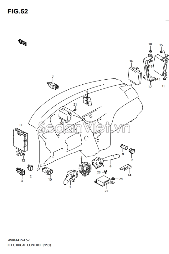 Công tắc đèn gầm 3727058M10000