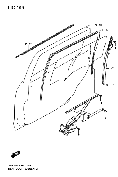 Kính cánh cửa 8450373R00000