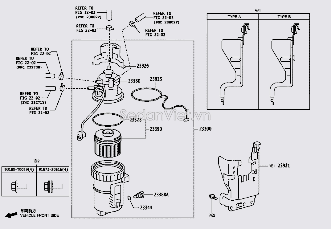 Cụm lọc nhiên liệu 233000L111