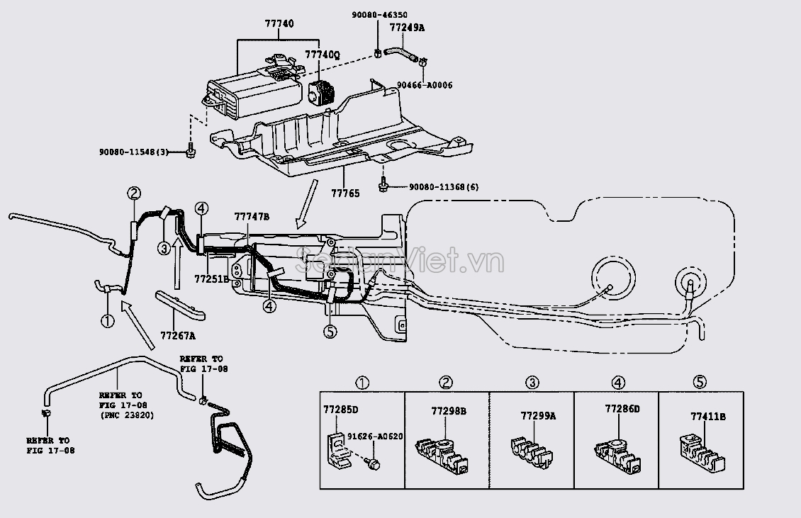 Nẹp cài ống dẫn xăng số 2 7728608090