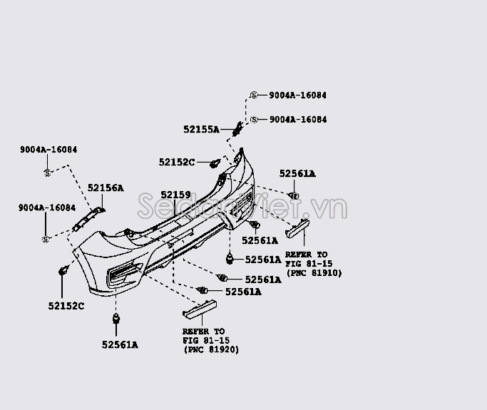 Nẹp cài cản 52156BZ130