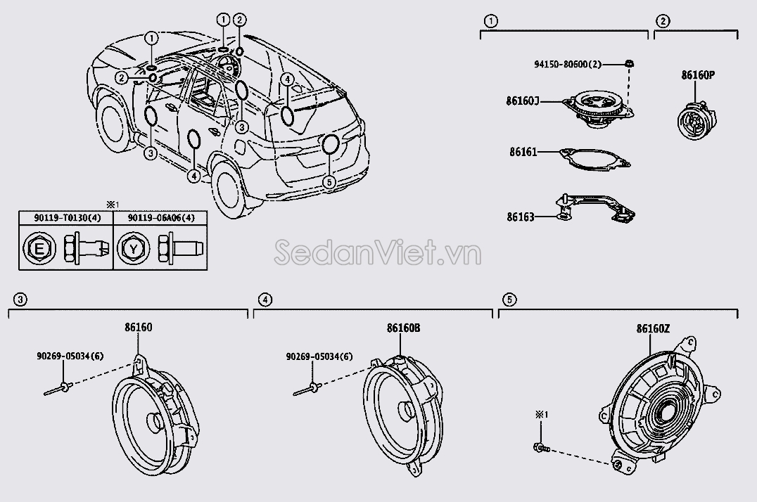 Loa cánh cửa 861600K440