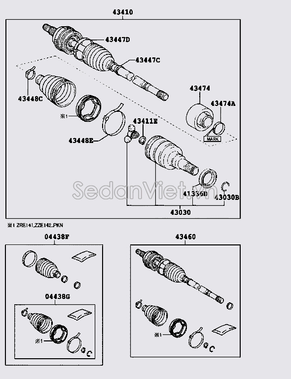 Bộ cao su chụp bụi láp ngoài 0442712681