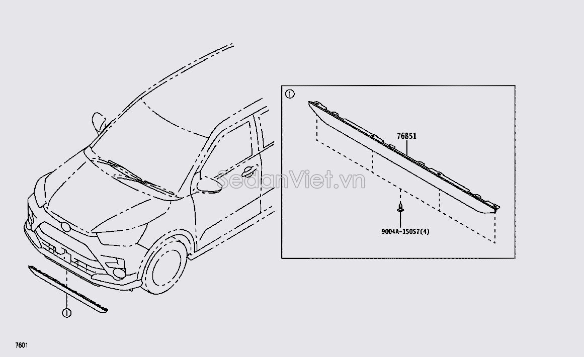 Nẹp mạ cản trước 76851BZ110