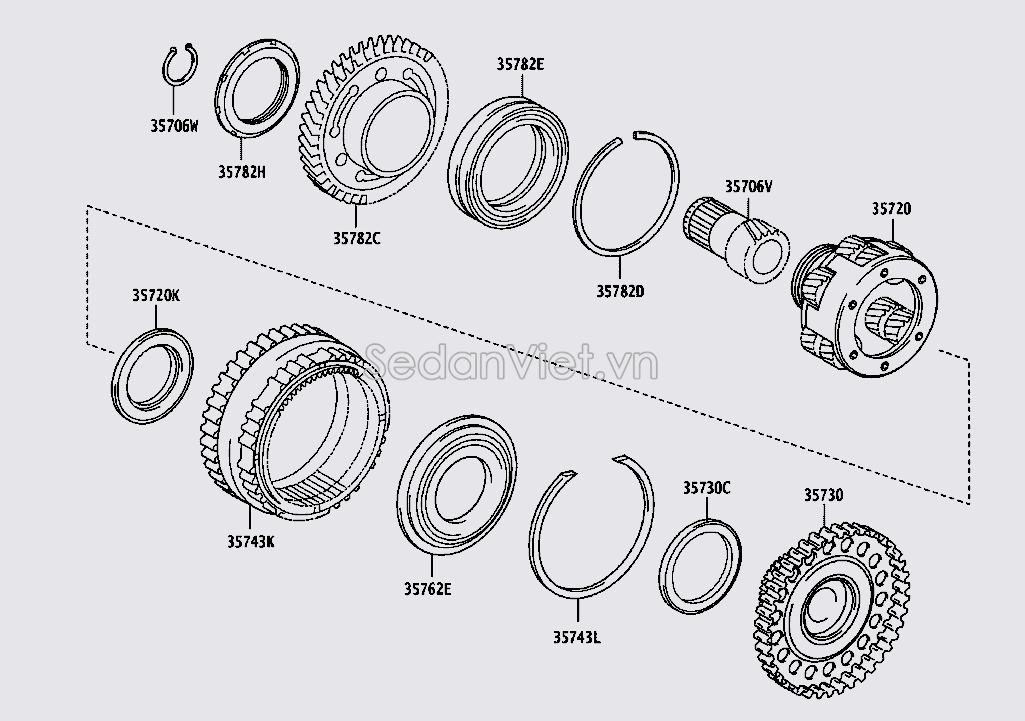 Bi hộp số đảo chiều biến mô 9036972002