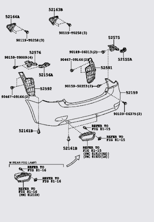 Nẹp cài cản sau 521630D040