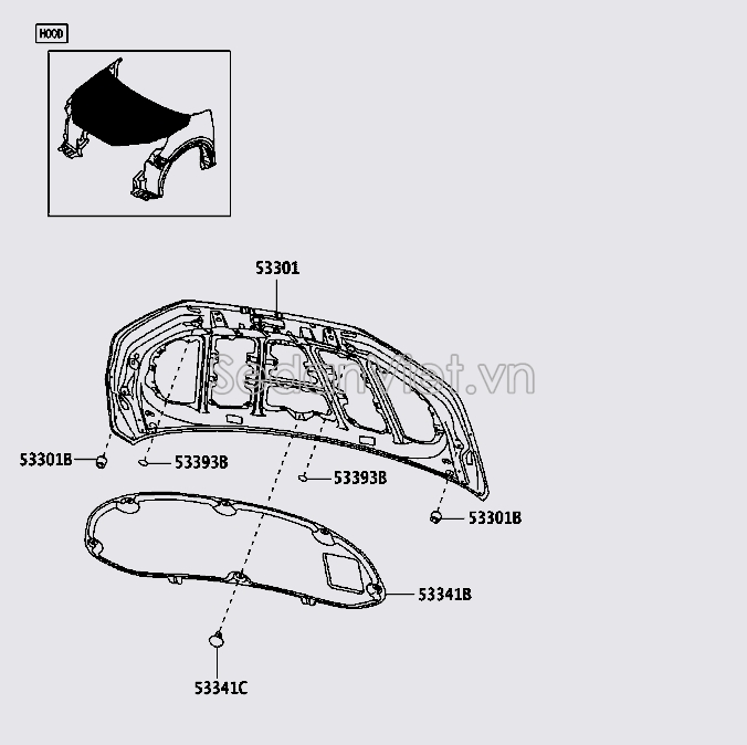 Nắp capo 53301BZ400